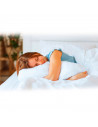Tradineur - Almohada indeformable Antialérgica - Fabricada en Fibra hueca Poliéster - Forma rectangular - 135 cm