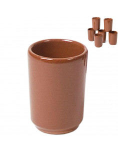Tradineur - Set 6 vasos de barr, 10 cl, 8,5 x 6 cm, recipientes especiales para chupitos, estilo tradicional