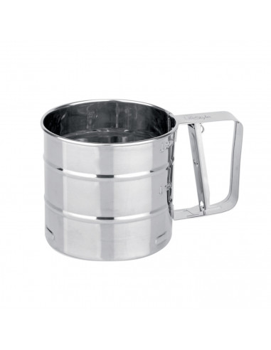 Tradineur - Vaso tamizador de harina con mecanismo para espolvorear, 9,5 x 10 cm