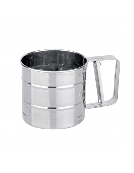 Tradineur - Vaso tamizador de harina con mecanismo para espolvorear, 9,5 x 10 cm