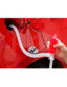 Tradineur - Bomba de sifón de trasvase de líquidos, bomba manual de plástico para transferencia de combustible, gasolina, diésel