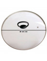 Tradineur - Tapa para olla de vidrio templado y acero inoxidable, modelo universal, incluye pomo plegable, válvula para salida d