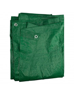 Tradineur - Toldo de polietileno impermeable, lona multiusos de protección con ojales de aluminio, esquinas reforzadas, resisten