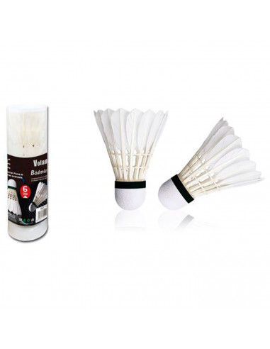 Tradineur - Pack de 6 volantes de bádminton, plumas de ganso, accesorios para deportes de raqueta, entrenamiento, competición (B
