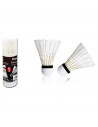 Tradineur - Pack de 6 volantes de bádminton, plumas de ganso, accesorios para deportes de raqueta, entrenamiento, competición (B