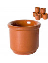 Pack de 6 vasos de cerámica de barro con capacidad de 5 cl, de 4,5 cm de altura y 5 cm de diámetro. Set 6 recipientes especial p
