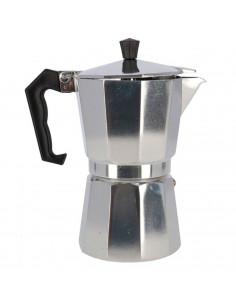 Tradineur - Cafetera de aluminio de 9 tazas, junta de silicona, diseño clásico, preparar café, apta para todo tipo de cocinas, g