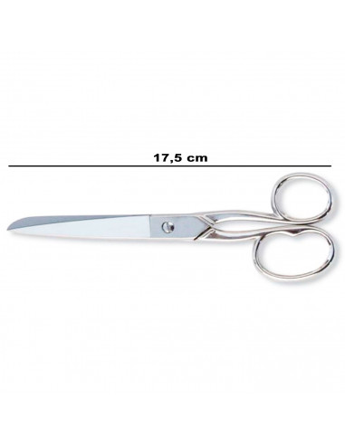 Tradineur - Tijeras de costura de acero inoxidable, corte de precisión, manualidades, multiusos, corta todo tipo de telas, 17,5