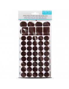 Tradineur - Pack de 104 protectores de muebles, distinas formas y tamaños, conteras adhesivas, almohadillas autoadhesivas, prote