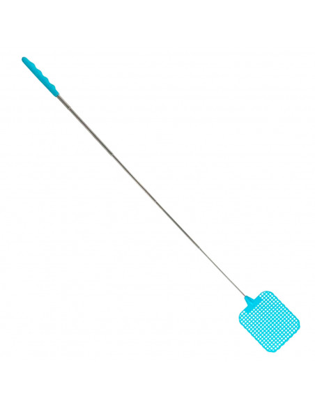 Tradineur - Matamoscas extensible de acero y plástico, resistente y duradero, control manual de plagas, insectos, 26-72 x 8,2 cm
