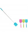 Tradineur - Matamoscas extensible de acero y plástico, resistente y duradero, control manual de plagas, insectos, 26-72 x 8,2 cm