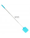 Tradineur - Matamoscas extensible de acero y plástico, resistente y duradero, control manual de plagas, insectos, 26-72 x 8,2 cm