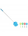 Tradineur - Matamoscas extensible con forma de mano, acero y plástico, resistente y duradero, control manual de plagas, insectos