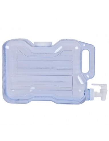Tradineur - Dispensador de bebidas reutilizable de plástico, botella con grifo y asa, recipiente para servir agua, bebidas frías