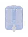 Tradineur - Dispensador de bebidas reutilizable de plástico, botella con grifo y asa, recipiente para servir agua, bebidas frías