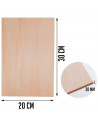 Tradineur - Lámina / Chapa de madera - Fabricado en España - Ideal para manualidades - Resistente - 20 x 30 x 0,3 cm