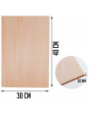 Tradineur - Lámina / Chapa de madera - Fabricado en España - Ideal para manualidades - Resistente - 40 x 30 x 0,3 cm
