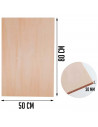 Tradineur - Lámina / Chapa de madera - Fabricado en España - Ideal para manualidades - Resistente - 80 x 50 x 0,3 cm