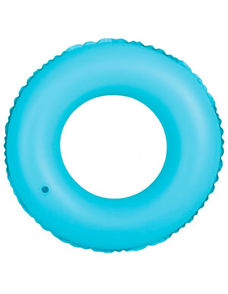 Tradineur - Flotador neón infantil hinchable de vinilo, aro, anillo inflable para piscina, playa, natación, resistente, niños, Ø