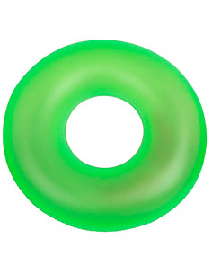 Tradineur - Flotador hinchable infantil translúcido de vinilo, aro, anillo inflable para piscina, playa, natación, resistente, n