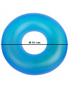 Tradineur - Flotador hinchable infantil translúcido de vinilo, aro, anillo inflable para piscina, playa, natación, resistente, n