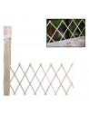Tradineur - Celosía extensible de madera natural, estructura para plantas trepadoras, decoración de jardines, separación de espa