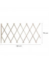 Tradineur - Celosía extensible de madera natural, estructura para plantas trepadoras, decoración de jardines, separación de espa
