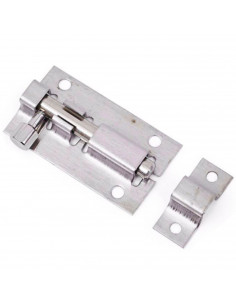 Tradineur - Cerrojo para puerta, pestillo universal, acero inoxidable, pasador de seguridad, fácil colocación mediante tornillos