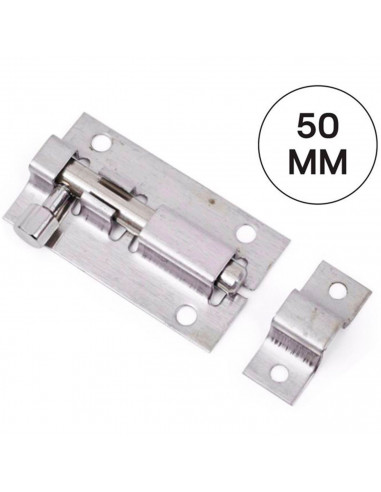 Tradineur - Cerrojo para puerta, pestillo universal, acero inoxidable, pasador de seguridad, fácil colocación mediante tornillos