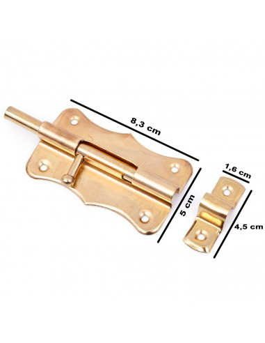 Tradineur - Cerrojo para puerta universal, pestillo multifunción de acero inoxidable, pasador de seguridad, fácil colocación med