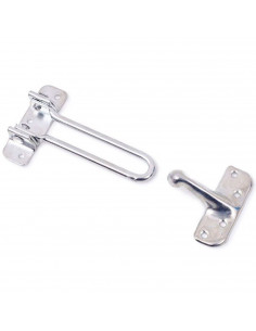 Tradineur - Cerrojo antirrobo para puerta, universal, pestillo de acero inoxidable, pasador de seguridad, fácil colocación media