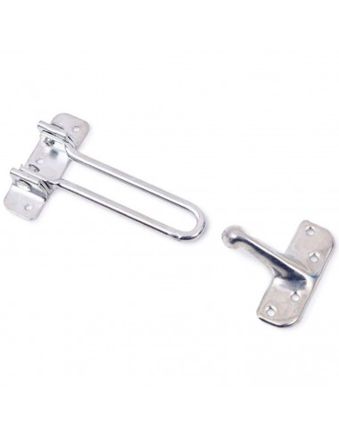 Tradineur - Cerrojo antirrobo para puerta, universal, pestillo de acero inoxidable, pasador de seguridad, fácil colocación media