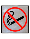 Tradineur - Señal de prohibido fumar, aluminio, pegatina cuadrada de prohibición, cartel con adhesivo, letrero, indicador labora