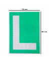 Tradineur - Pegatina L para exterior, conductor novel, reflectante, PVC, señal, cartel con adhesivo, ideal para coches con lunas
