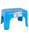 Taburete infantil de plástico azul 19 x 26 x 18 cm, banqueta multiusos, asiento para niños, resistente y muy ligero, idel para i