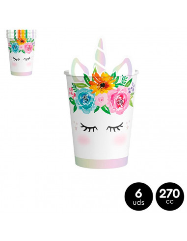 Tradineur - Set de decoración para cumpleaños, incluye guirnalda de princesa, mantel arcoiris y platos, vasos y servilletas de u