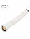 Tradineur - Tubo de desagüe flexible para fregadero, manguera de drenaje, sifón de plástico para lavabo, trampa de olor, extensi