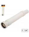 Tradineur - Tubo flexible de desagüe para fregadero, manguera de drenaje, sifón de plástico para lavabo, extensible de 260-813 m