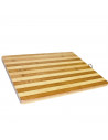 Tabla de cortar rectangular de bambú, servir, preparar, trocear, tablero de corte con anilla, 38 x 28 x 1,8 cm