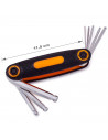 Tradineur - Navaja con 8 llaves hexagonales, H1.5, H2, H2.5, H3, H4, H5, H6 y H8, llaves allen para tornillos, multiusos, bricol