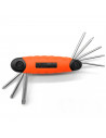 Tradineur - Navaja con 8 llaves allen, cabeza torx estrellada, T9, T10, T15, T20, T25, T27, T30 y T40, llaves para tornillos, mu