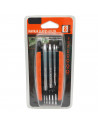 Tradineur - Navaja con 8 llaves allen, cabeza torx estrellada, T9, T10, T15, T20, T25, T27, T30 y T40, llaves para tornillos, mu