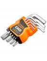 Tradineur - Set de 9 llaves hexagonales, H1.5, H2, H2.5, H3, H4, H5, H6, H8 y H10, llaves allen para tornillos, multiusos, brico