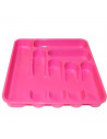 Bandeja organizadora de plástico, de color surtido, de 5 x 37,5 x 41,5 cm, Recipiente para ordenación y almacenamiento de cubert