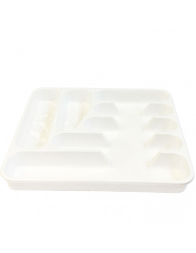 Bandeja organizadora de plástico, de color surtido, de 5 x 37,5 x 41,5 cm, Recipiente para ordenación y almacenamiento de cubert