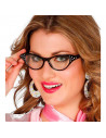 Tradineur - Gafas de los años 60, plástico, complemento para disfraces de época, carnaval, Halloween, cosplay, celebraciones, fi