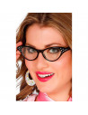 Tradineur - Gafas de los años 60, plástico, complemento para disfraces de época, carnaval, Halloween, cosplay, celebraciones, fi
