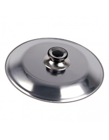 Tradineur - Tapa giratortillas de acero inoxidable, diámetro 28 cm, plato volteatortillas para sartén para dar la vuelta fácilme