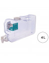 Tradineur - Dispensador de agua reutilizable de plástico, botella con grifo y asas, recipiente para servir bebidas frías, refres