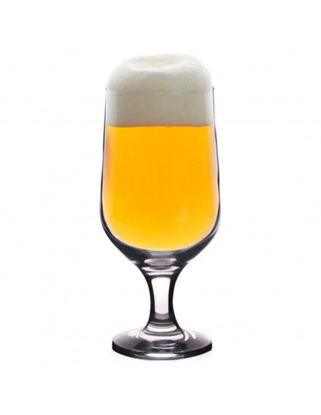 Tradineur - Set de 6 copas de cerveza, cristal, modelo Belek, diseño sofisticado y elegante, aptas para lavavajillas, bar, resta